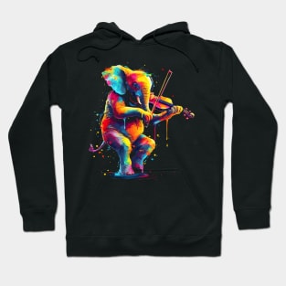 Elephant Playing Violin Hoodie